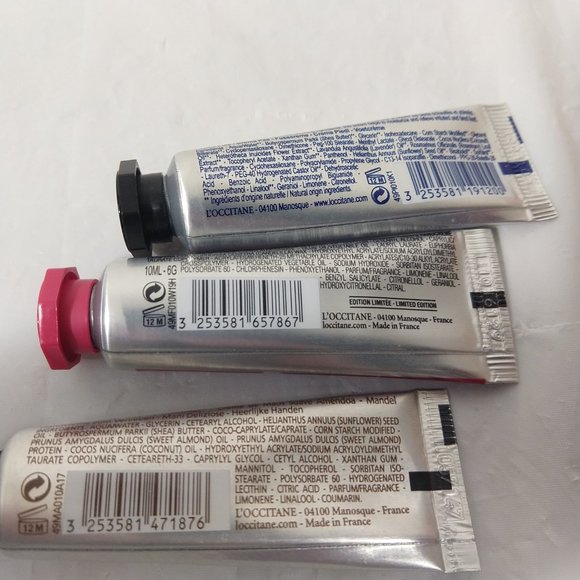 L'Occitane 15% Shea Foot Cream & Almond,5% Shea Light Hand Cream 10ml X 3 NEW - Picture 3 of 4